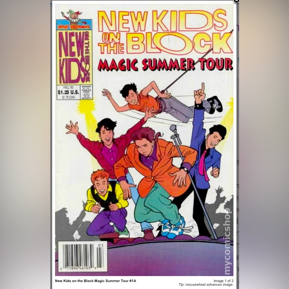 New Kids on the Block Magic Summer Tour (1990) comic book
